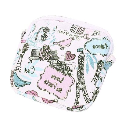1PC Sanitary Napkins Bag Menstrual Cup Pouch Nursing Pad Holder Cute Washable Organizer Storage 4.5"X4.5"Tower