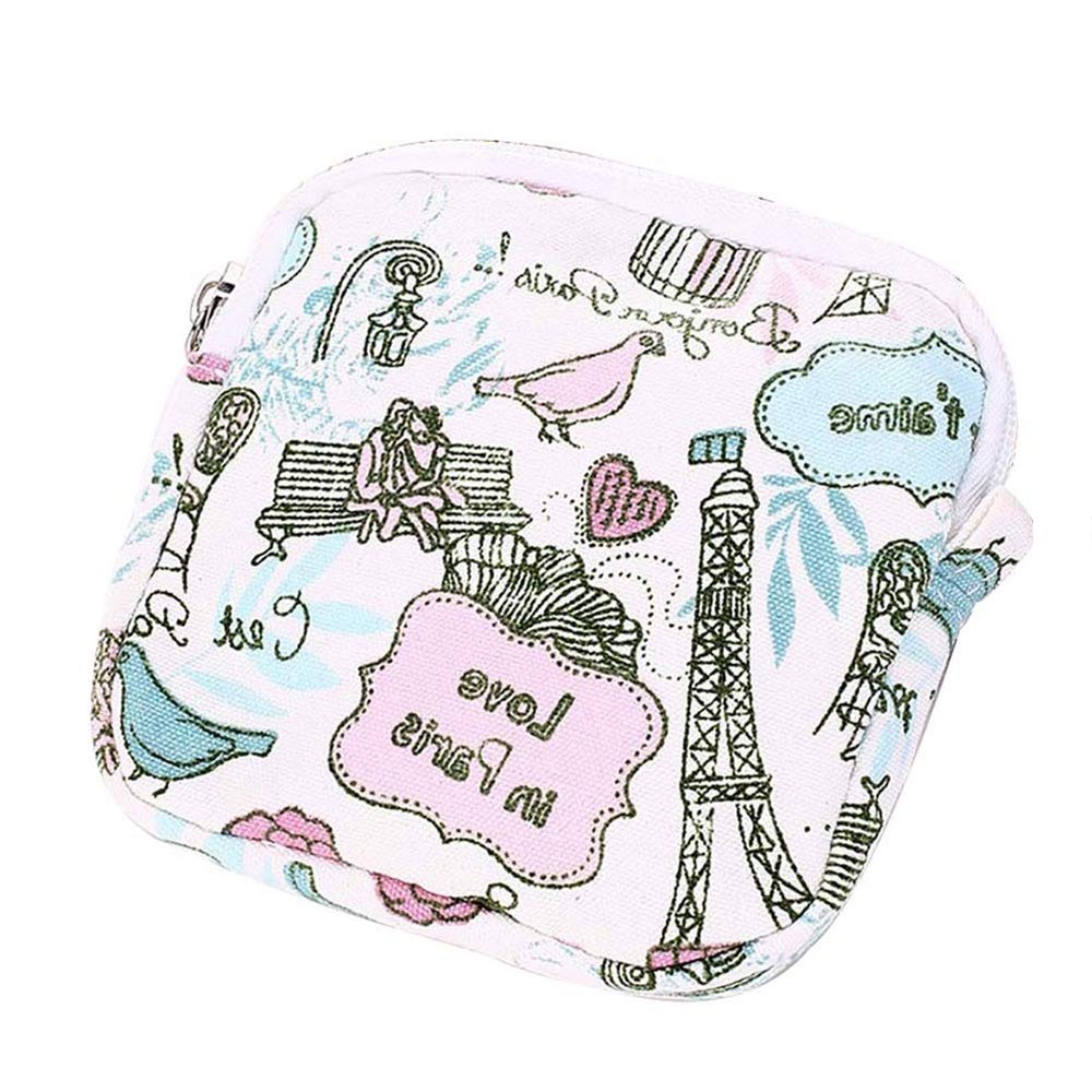 1PC Sanitary Napkins Bag Menstrual Cup Pouch Nursing Pad Holder Cute Washable Organizer Storage 4.5"X4.5"Tower
