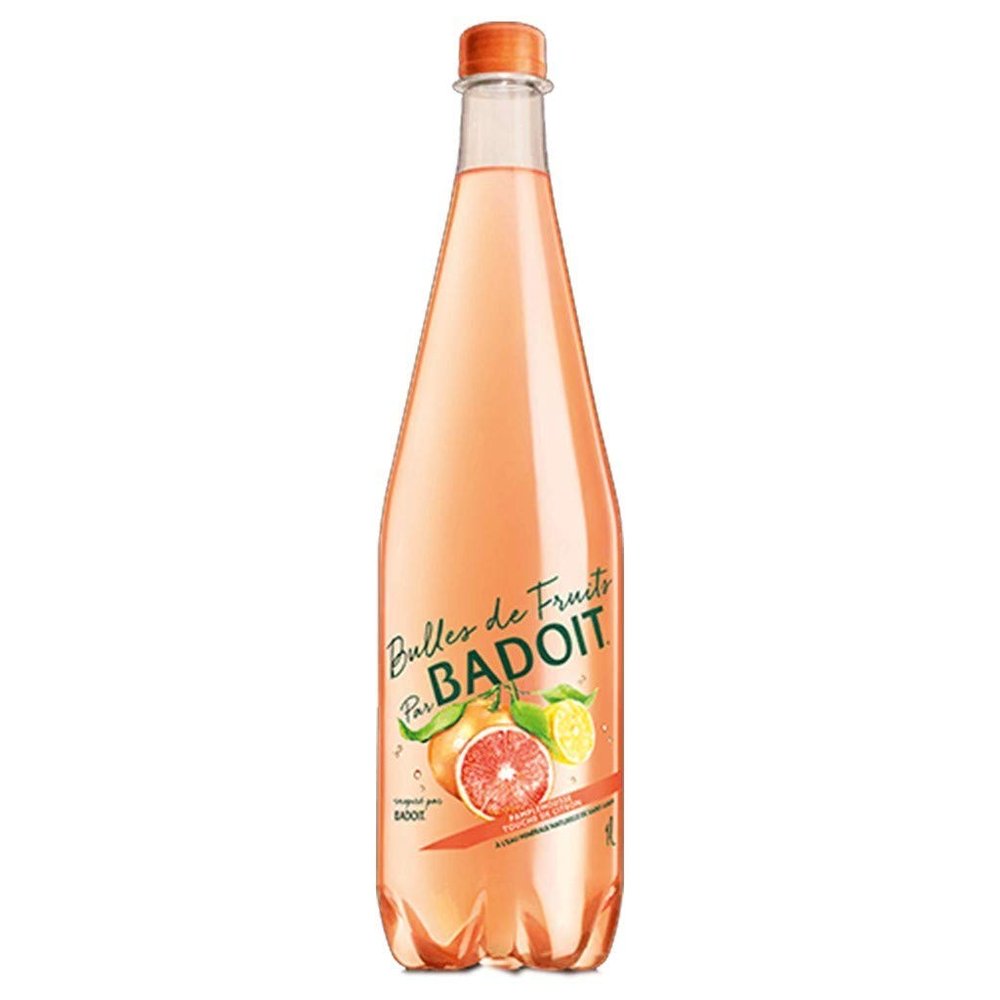 Badoit Bulles de Fruits Pamplemousse Touche de Citron 1L (Pack de 6)