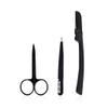 3PCS Eyebrow Grooming Kit Stainless Steel Tweezers Scissors Eyebrow Comb With Matte Finish Eyebrow Shaping Kit Trimming Tools For Men And Women view 1