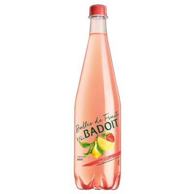 Badoit Bulles de Fruits Citron Touche de Fraise 1L (lot de 12)