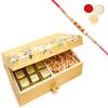 Ghasitaram Gifts Rakhi Gifts for Brothers Rakhi Chocolate 4 Print 12 Pcs Chocolates,Almonds and Pistachios Hamper Box with Pearl Rakhi view 1