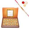 Ghasitaram Gifts Rakhi Gifts for Brothers Roasted Almond Bites 18 pcs Box with Pearl Rakhi view 1