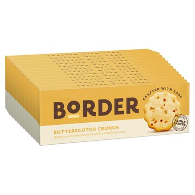 Border Biscuits Sweet Memories Butterscotch Crunch 135g, Box of 12 Packs of Biscuits