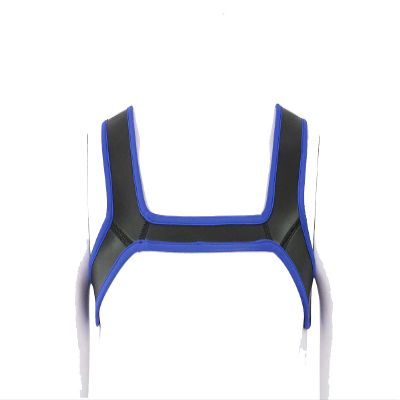 HOT DREAM Mens Neoprene Custom Harness Shoulder Strap Muscles Protector Adjustable Club Wear Costume (Blue, L)