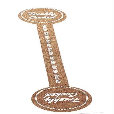 Freshly Cooked Brown Sticker for Baking Cooking Food Packaging (Pack of 500)