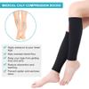 Calf Compression Socks, Footless Compression Calf Sleeves with Medical Gradient Compression, 20-30mmHg Compression Stockings for Shin Splint, Varicose Vein, Edema, Women & Men (BlackL) view 2