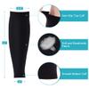 Calf Compression Socks, Footless Compression Calf Sleeves with Medical Gradient Compression, 20-30mmHg Compression Stockings for Shin Splint, Varicose Vein, Edema, Women & Men (BlackL) view 4