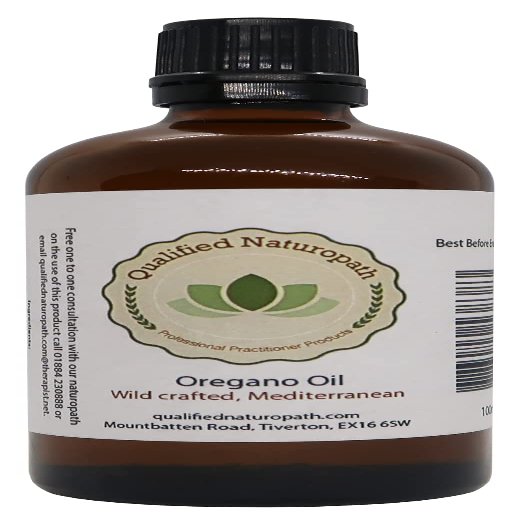 Qualified Naturopath - Professional Practitioner Products Oregano Oil - Oil of Oregano (Min. 80% Carvacrol) - 100ml with Dropper Insert