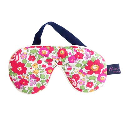 Liberty Fabric Eye Mask in Betsy Red