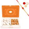 Ghasitaram Gifts Rakhi Gifts for Brothers Rakhi Sweets - Box of Kaju Katli and Milk Cake with Pearl Beads Rakhi view 1