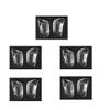 12.4mm Eyeglass Nose Pads D Shape 5 Pairs Pushin Push in Nose Pieces Anti-Slip Soft Silicone Glass Nose Pieces for Glasses Eyeglasses Sunglasses view 1