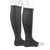 AXspeed 1 Pair 15-20 mmHg Compression Socks Mens Womens Leg Support Knee Hign Stocking with Open Toe for Running & Fitness, Nurses, Varicose Veins (S, Black) view 2