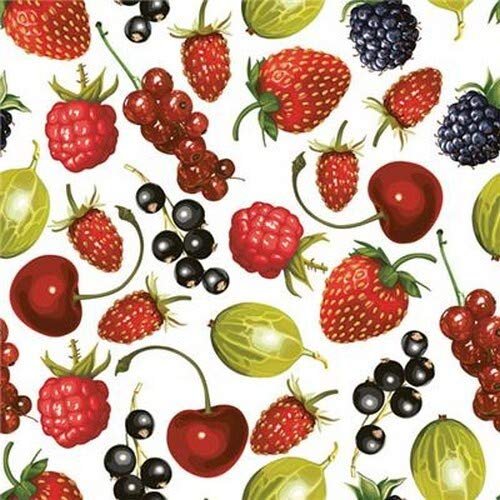 20 napkins delicious berries as table decoration for the summer 33 x 33 cm