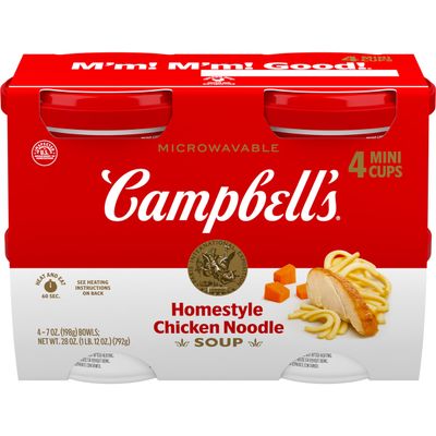 Campbell's Homestyle 200000027358 Homestyle Chicken Noodle Soup, Perfect Lunch Snack, 2000 ml, Microwave Safe, Pack of 4