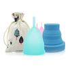 3PCS Foldable Menstrual Sterilizing Cup Set Women Hygiene Cups with Collapsible Silicone Cup S Size view 1