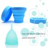3PCS Foldable Menstrual Sterilizing Cup Set Women Hygiene Cups with Collapsible Silicone Cup S Size view 2