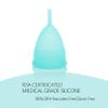 3PCS Foldable Menstrual Sterilizing Cup Set Women Hygiene Cups with Collapsible Silicone Cup S Size view 3