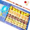 Ghasitaram Gifts Rakhi Gifts for Brothers Rakhi Sweets - Ghasitaram Gifts - Assorted Exotic Mix Sweets 400 GMS with Beads Rakhi view 1