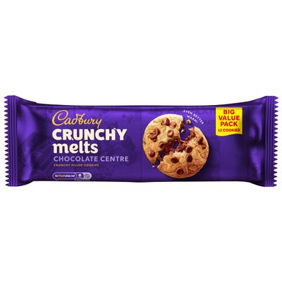 cadbury Cadbury Crunchy Melts Chocolate Centre Biscuits 312g