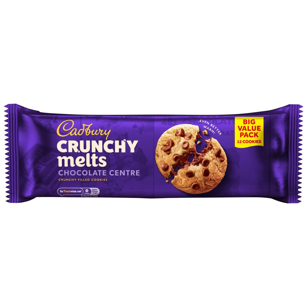 cadbury Cadbury Crunchy Melts Chocolate Centre Biscuits 312g