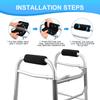supregear Walker Grips (2 Pack), Soft Padded Hand Covers, Non-slip Comfortable Cushion Padding for Folding Rolling Wheelchair Rollator Crutch Handle, Moisture Wicking Mobility Accessory, Black view 2
