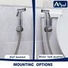 AVAbay Sprayer Head Holster Mount-Handheld Bidet Holder for Toilet-Hand Held Shattaf Hanger Hook Mounting-Toilet Tank or Wall Mounted Bathroom Head Hold view 4