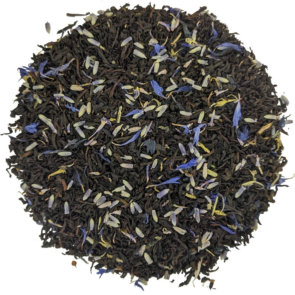 Lavender Earl Grey Decaffeinated Black Loose Leaf Tea Naturally Flavoured by Simpli-Special for Hot or Iced Tea (50g in Resealable Pouch)