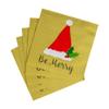 Cocktail Napkins Paper Napkins Christmas Party Napkins Holiday Party Red and Gold Napkins Be Merry 5" x 5" Pk 20 view 4