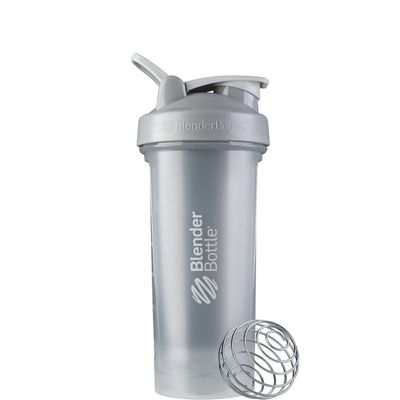 BlenderBottle Classic V2 Shaker Bottle with Stainless Steel Ball, For Protein Shakes, Dishwasher Safe, 830ml, Pebble Grey