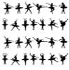 26 Stand Up Ballet Dance Dancing Silhouettes Edible Wafer Paper Cake Toppers Decorations view 2