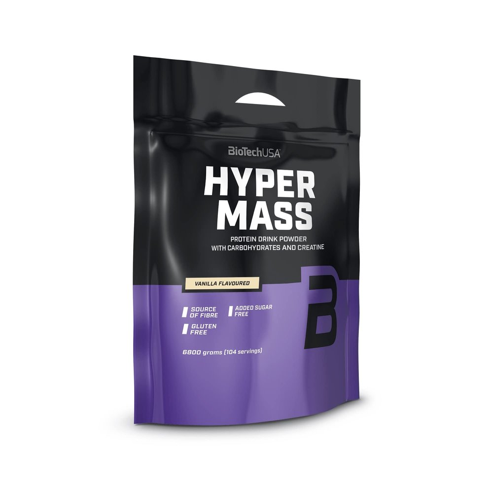 BioTechUSA Hyper Mass - Mass Gainer with Carbs & Protein Blend | Micronised Creatine | Gluten-Free, 6.8 kg, Vanilla