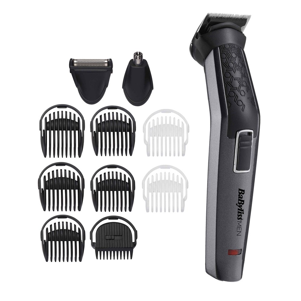 BaByliss 11-in-1 Carbon Titanium Face and Body Multi Grooming Kit with Nose Trimmer and Foil Shaver Attachments