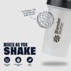 BlenderBottle Classic V2 Shaker Bottle with Stainless Steel Ball, For Protein Shakes, Dishwasher Safe, 590ml, Black/Clear view 3