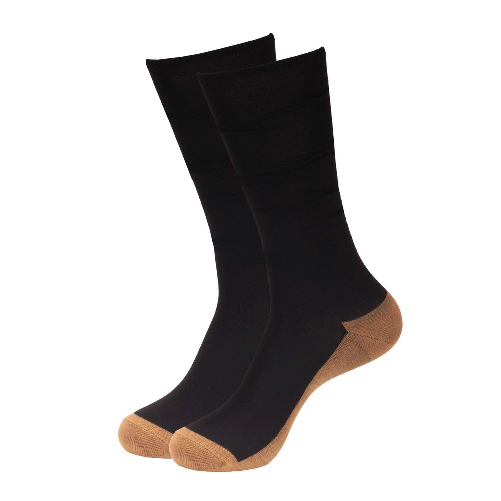 CopperD 2 PRS Rayon from Bamboo Copper Compression Socks Stocking (15-20mmHg) to Reduce Swelling, Better Blood Flow or Comfort Support for Every Day Uses, L/XL