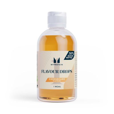 Myprotein FlavDrops Liquid Sweetener | Natural Flavour Enhancer for Protein, Oats, Coffee & More | Sugar-Free & Easy to Mix | Cheesecake 50ml