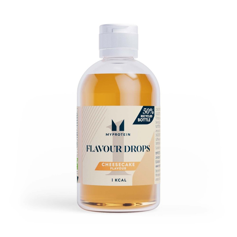 Myprotein FlavDrops Liquid Sweetener | Natural Flavour Enhancer for Protein, Oats, Coffee & More | Sugar-Free & Easy to Mix | Cheesecake 50ml