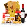 Chessington Red Wine Hamper for Him & Her - Luxury Wine Gift Set In Willow Basket with Cabernet Sauvignon, Gourmet Shortbread, Chocolate Selection, from Regency Hampers