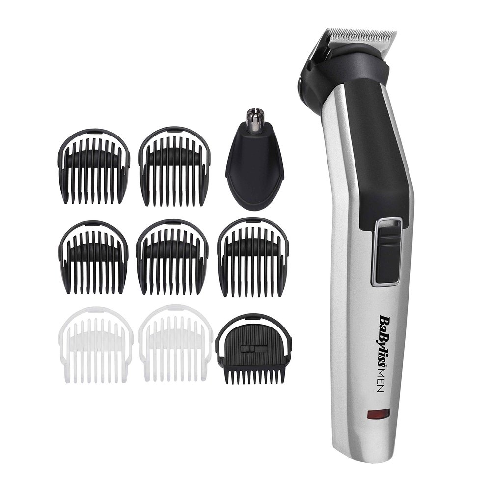 BaByliss 10-in-1 Titanium Multi Trimmer, Face and Body Grooming Kit, Nose Trimmer, Ultra-sharp Titanium Blades