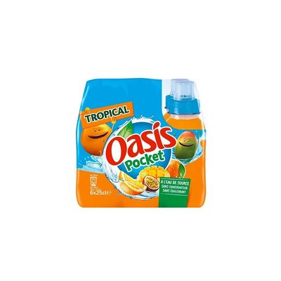 Oasis Pocket Tropical 25cl (lot de 72)