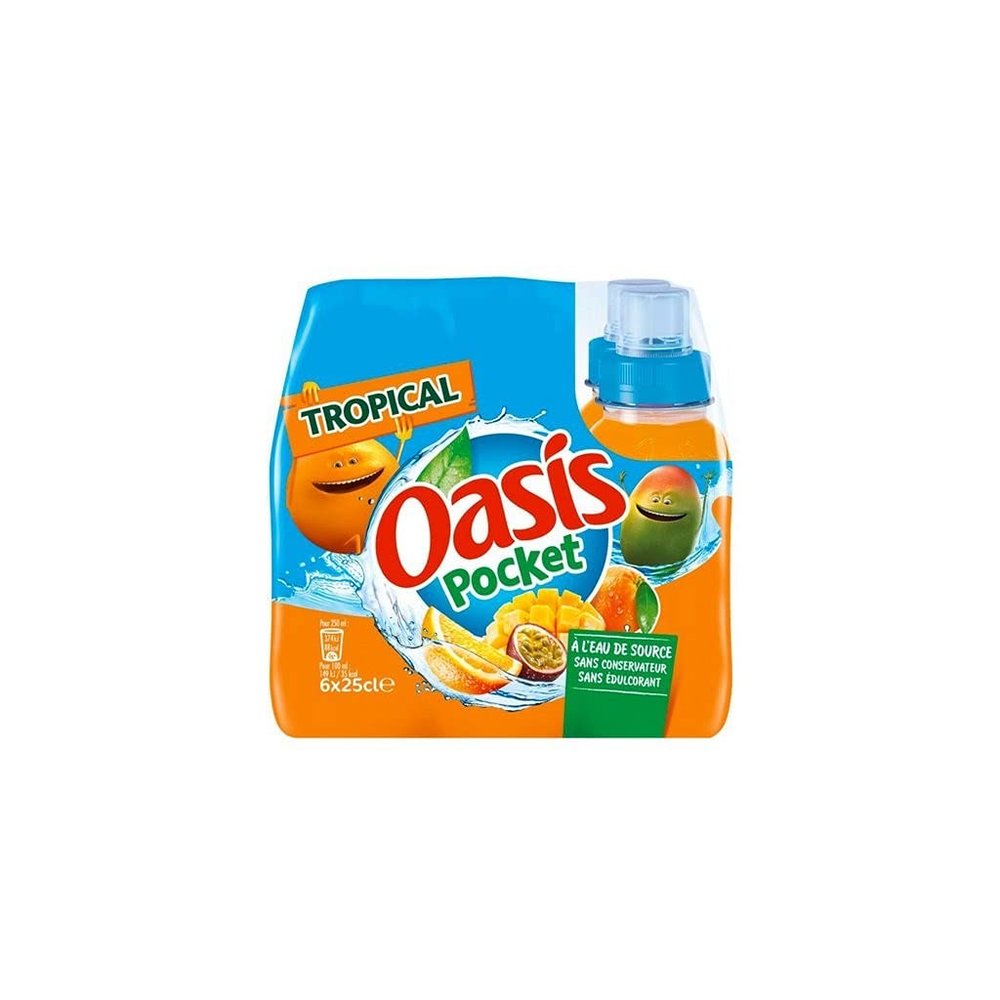 Oasis Pocket Tropical 25cl (lot de 72)