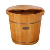Axdwfd Foot Bath Barrel Wooden Footbath, Oak Barrel with Lid Household Foot Bath Barrel with Massage Foot Bath Foot Bath Wood Knot Less Lasting Insulation (Color : with Cover) view 1