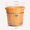 Axdwfd Foot Bath Barrel Wooden Footbath, Oak Barrel with Lid Household Foot Bath Barrel with Massage Foot Bath Foot Bath Wood Knot Less Lasting Insulation (Color : with Cover) view 2
