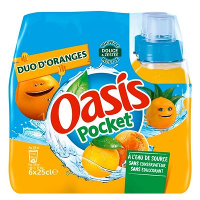 Oasis Pocket Duo dOranges 25cl (Pack de 24)