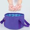 15L Foldable Portable Outdoor Travel Foldable Folding Camping Washbasin Basin Bucket Bowl Sink Washing Bag Foot Bath Bucket,Wine red view 2