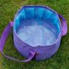 15L Foldable Portable Outdoor Travel Foldable Folding Camping Washbasin Basin Bucket Bowl Sink Washing Bag Foot Bath Bucket,Wine red view 4