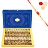 Ghasitaram Gifts Rakhi Gifts for Brothers Rakhi Sweets - Assorted Box of Barfis, Dryfruit Sweets 800 GMS with Beads Rakhi view 1