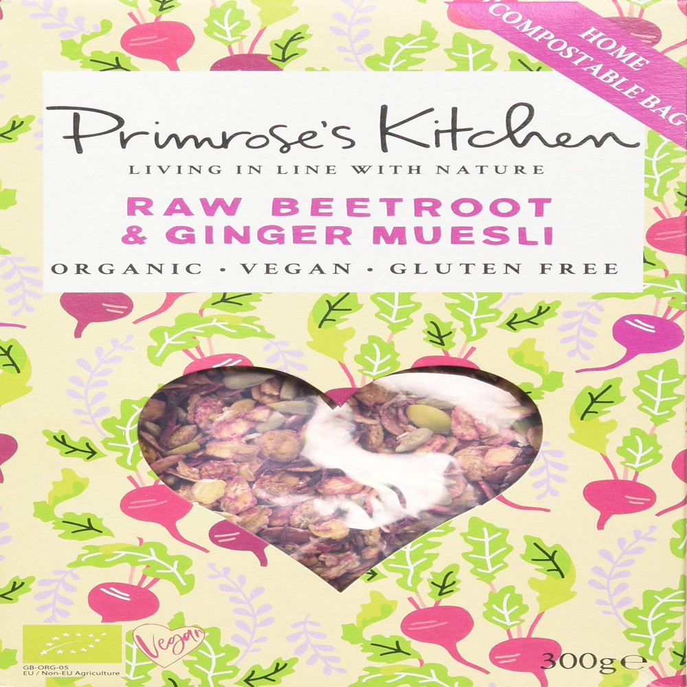 Primrose's Kitchen Organic Raw Beetroot And Ginger Muesli 300 g, 99797