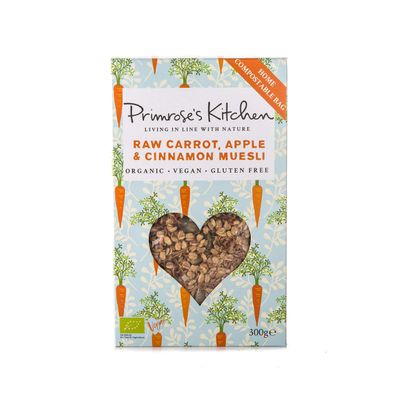 Primrose's Kitchen Organic Raw Carrot, Apple And Cinnamon Muesli 300 g