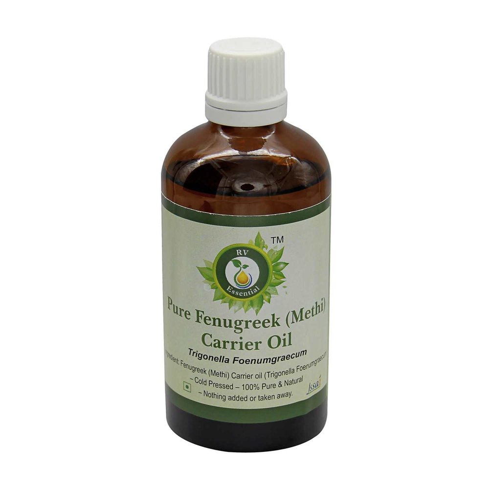 Fenugreek Oil | Methi Oil | Fenugreek Seed Oil | for Massage | for Hair Growth | for Breast Enlargement | Trigonella Foenumgraecum | 100% Pure Natural | Cold Pressed | 50ml | 1.69oz by R V Essential